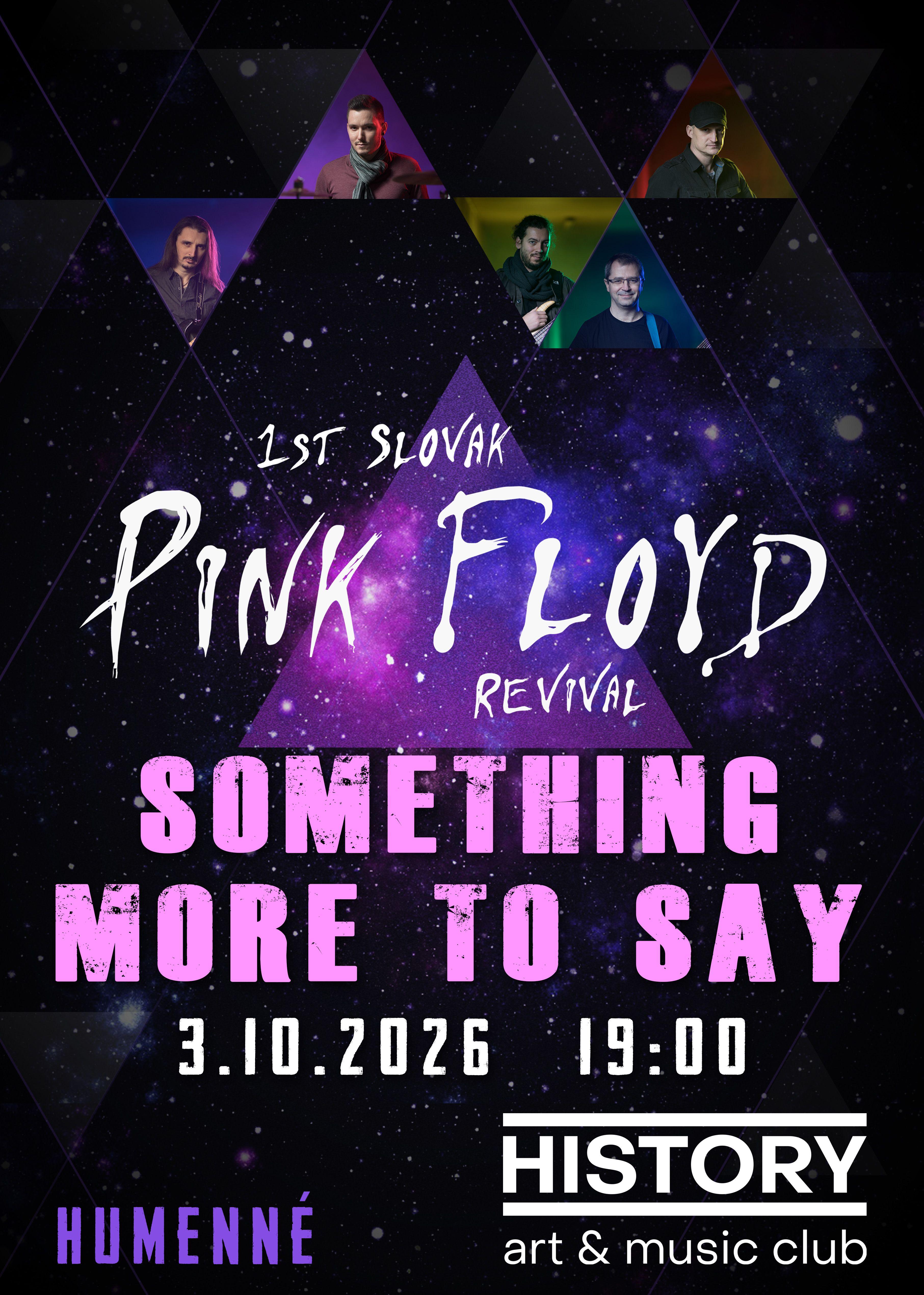 Plagát – 1st Slovak Pink Floyd Revival - SOMETHING MORE TO SAY